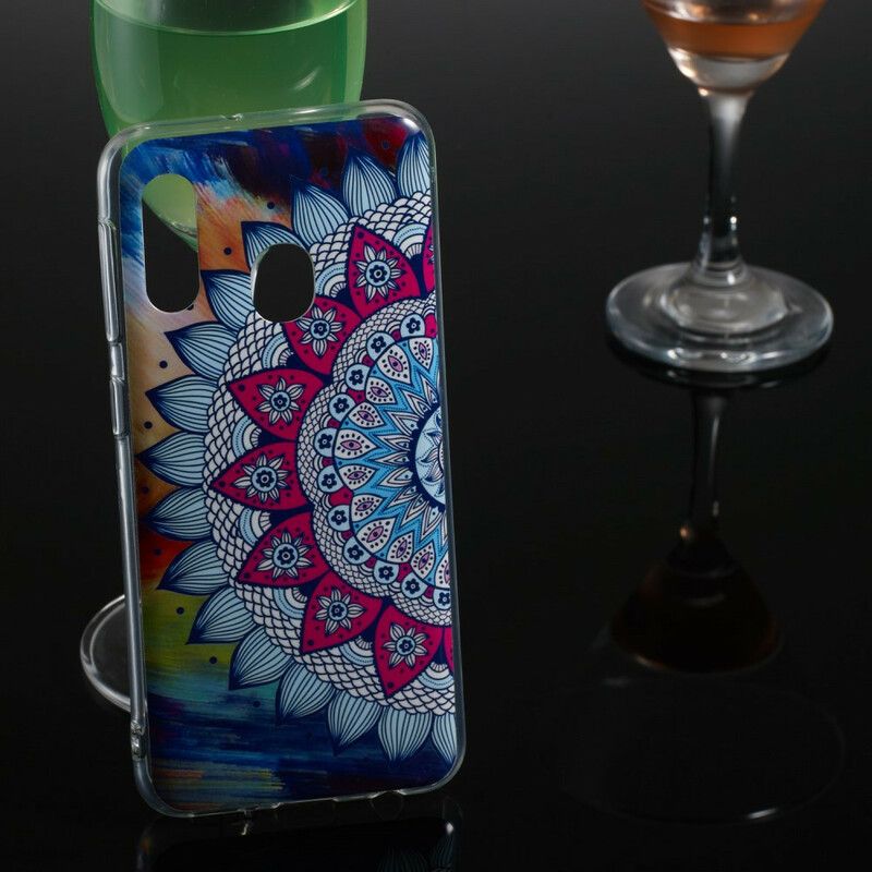 Deksel Til Samsung Galaxy A20e Fluorescerende Fargerik Mandala