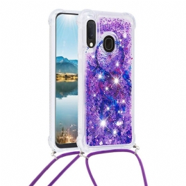 Deksel Til Samsung Galaxy A20e Med Snor Med Paljetter Drawstring Dreamcatcher