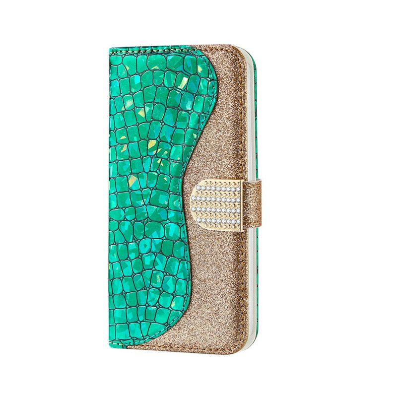 Folio Deksel Til Samsung Galaxy A20e Croc-diamanter