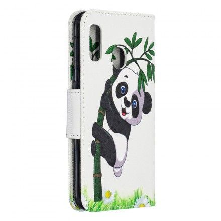 Folio Deksel Til Samsung Galaxy A20e Panda På Bambus
