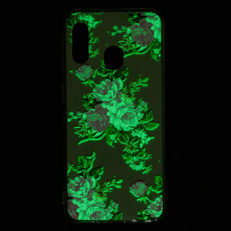 Mobildeksel Til Samsung Galaxy A20e Fluorescerende Liberty-blomster