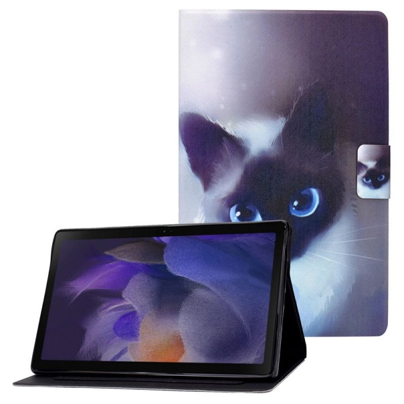 Folio Deksel Til Samsung Galaxy Tab A8 Blue Eyes Cat