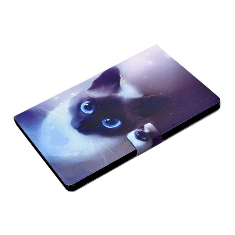Folio Deksel Til Samsung Galaxy Tab A8 Blue Eyes Cat