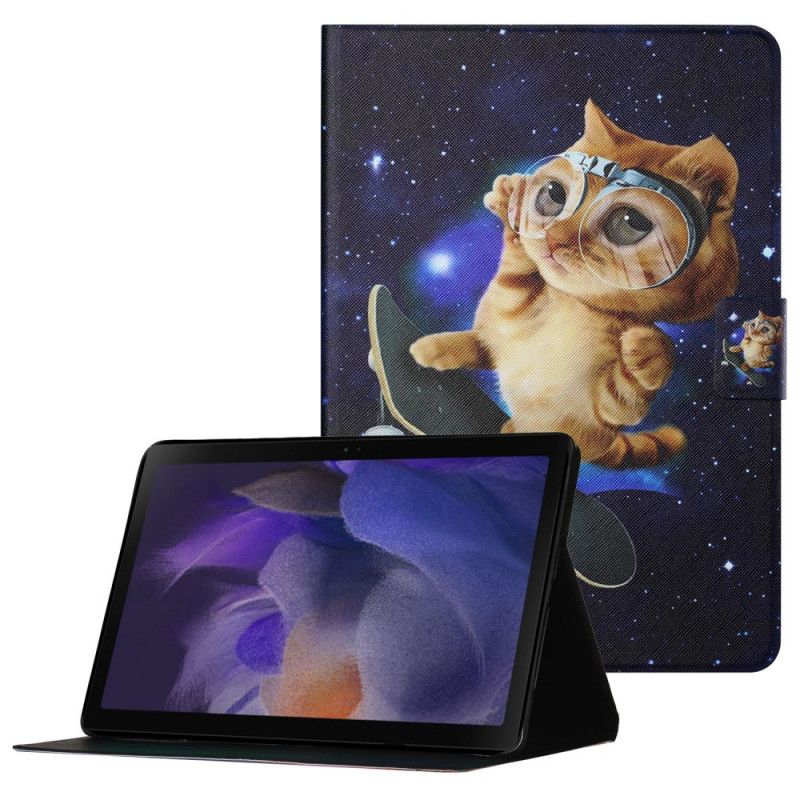 Folio Deksel Til Samsung Galaxy Tab A8 Skateboard Cat