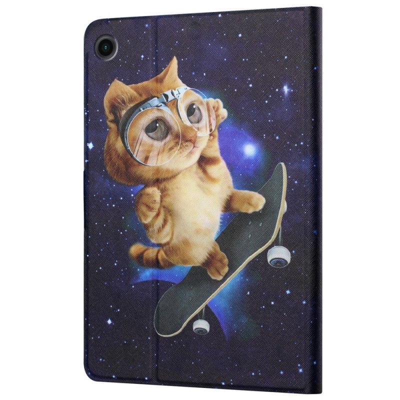 Folio Deksel Til Samsung Galaxy Tab A8 Skateboard Cat