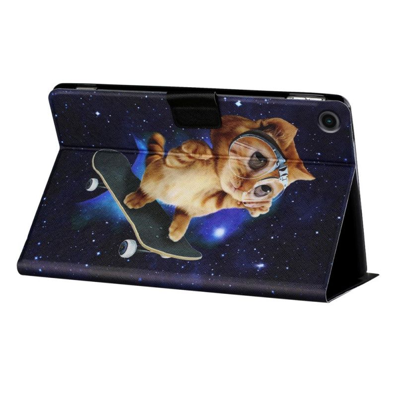 Folio Deksel Til Samsung Galaxy Tab A8 Skateboard Cat