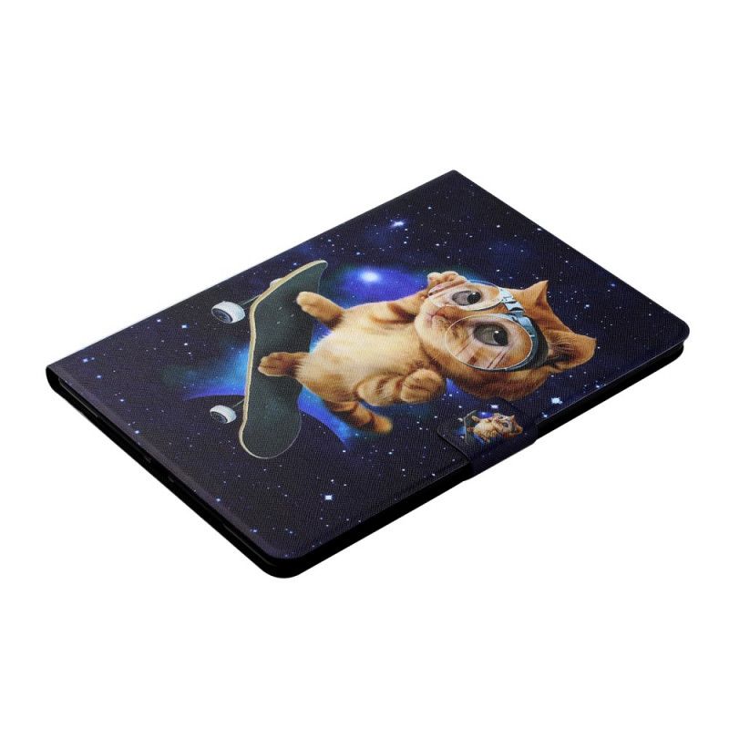 Folio Deksel Til Samsung Galaxy Tab A8 Skateboard Cat