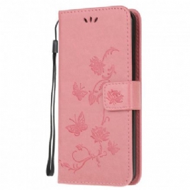 Folio Deksel Til Xiaomi Mi Note 10 Lite Asiatiske Sommerfugler Og Blomster