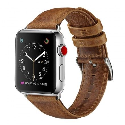 Apple Watch-Rem 40/38 Mm Ekte Skinn Vintage Stil