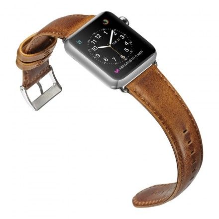 Apple Watch-Rem 40/38 Mm Ekte Skinn Vintage Stil