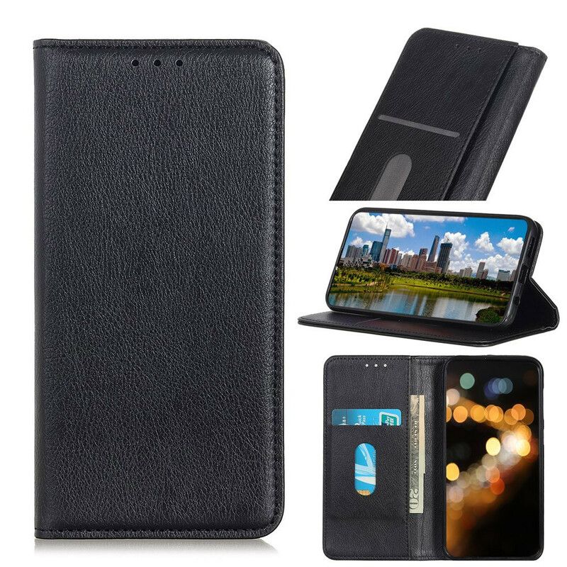 Beskyttelse Deksel Til Xiaomi Redmi Note 10 5G / Poco M3 Pro 5G Folio Deksel Teksturert Litchi Split Leather