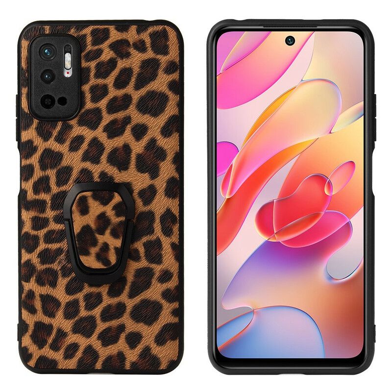 Deksel Til Xiaomi Redmi Note 10 5G / Poco M3 Pro 5G Leopard Ringstøtte