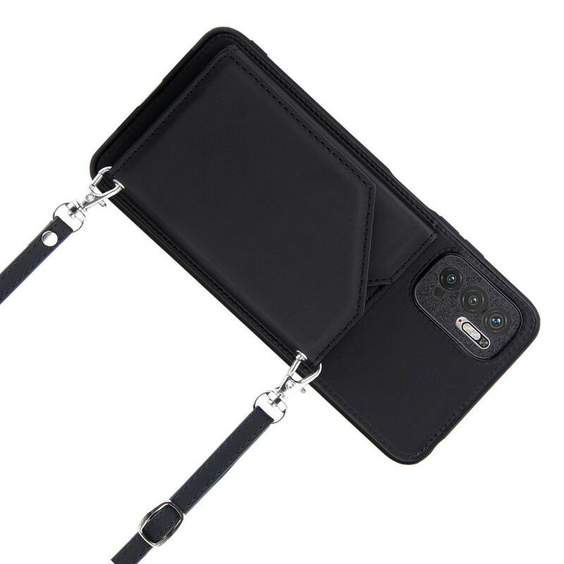 Deksel Til Xiaomi Redmi Note 10 5G / Poco M3 Pro 5G Skulderstropp Kortholder