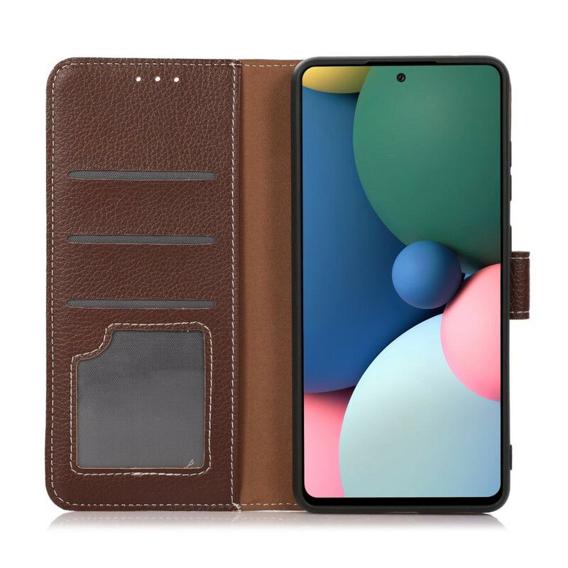 Folio Deksel Til Xiaomi Redmi Note 10 5G / Poco M3 Pro 5G Lichi Tekstur