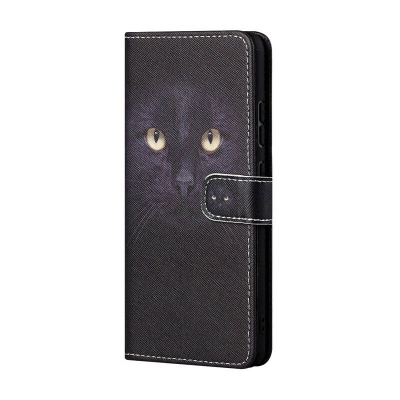 Folio Deksel Til Xiaomi Redmi Note 10 5G / Poco M3 Pro 5G Med Kjede Thong Cat Eyes