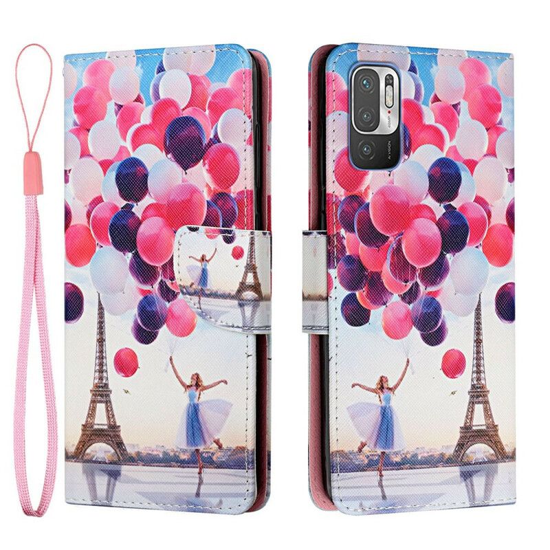 Folio Deksel Til Xiaomi Redmi Note 10 5G / Poco M3 Pro 5G Paris Ballonger