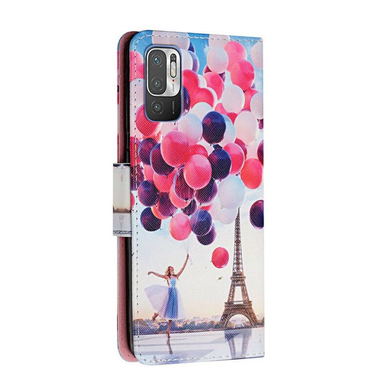 Folio Deksel Til Xiaomi Redmi Note 10 5G / Poco M3 Pro 5G Paris Ballonger