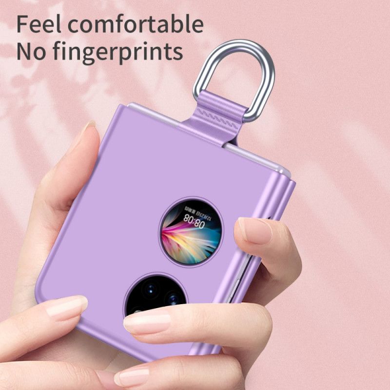 Deksel Til Huawei P50 Pocket Skin-touch Med Ring