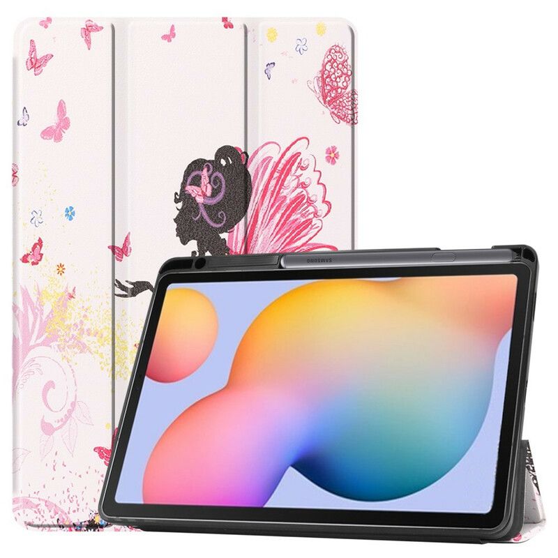 Beskyttelse Deksel Til Samsung Galaxy Tab S6 Lite Floral Fairy Blyantholder