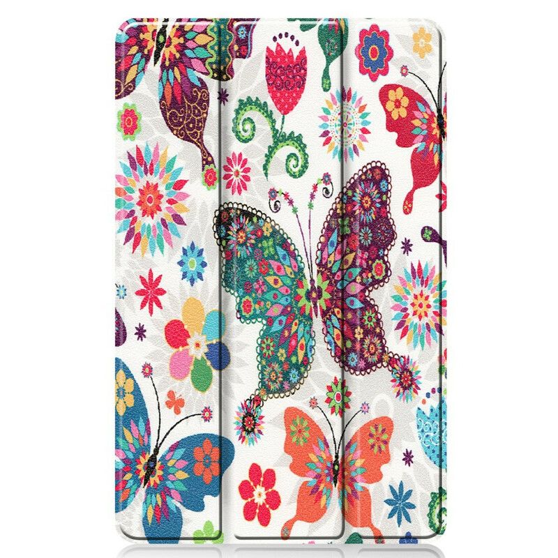 Beskyttelse Deksel Til Samsung Galaxy Tab S6 Lite Retro Sommerfugler Og Blomster