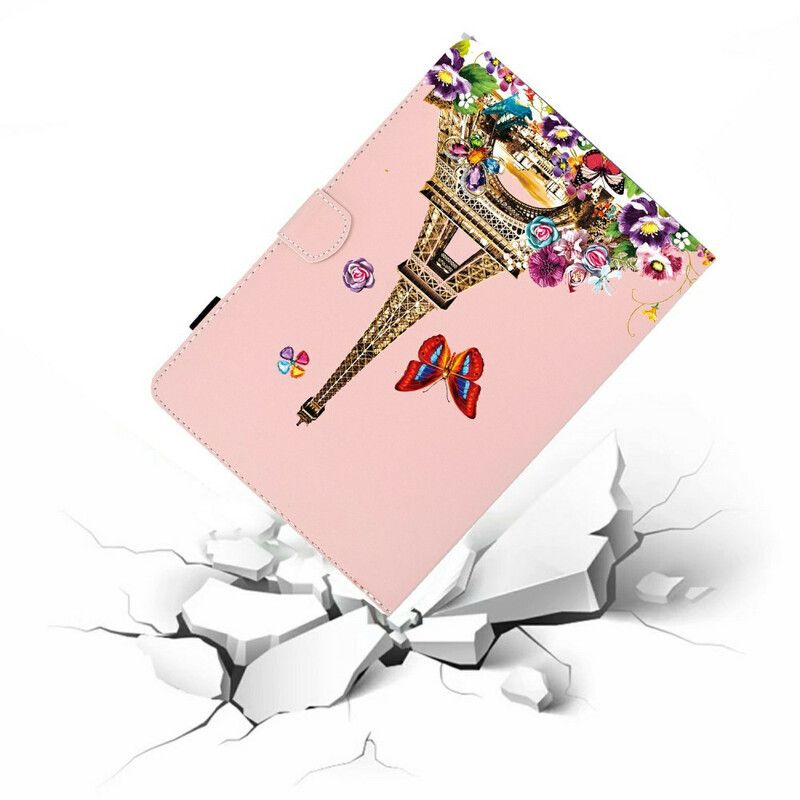 Folio Deksel Til Samsung Galaxy Tab S6 Lite Eiffeltårnet Om Sommeren
