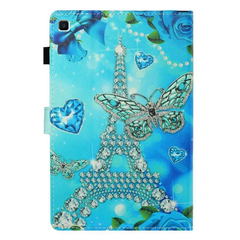 Folio Deksel Til Samsung Galaxy Tab S6 Lite Eiffeltårnets Diamant