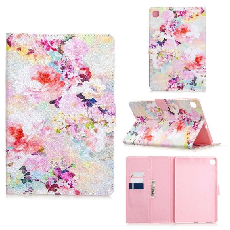 Folio Deksel Til Samsung Galaxy Tab S6 Lite Floral Series