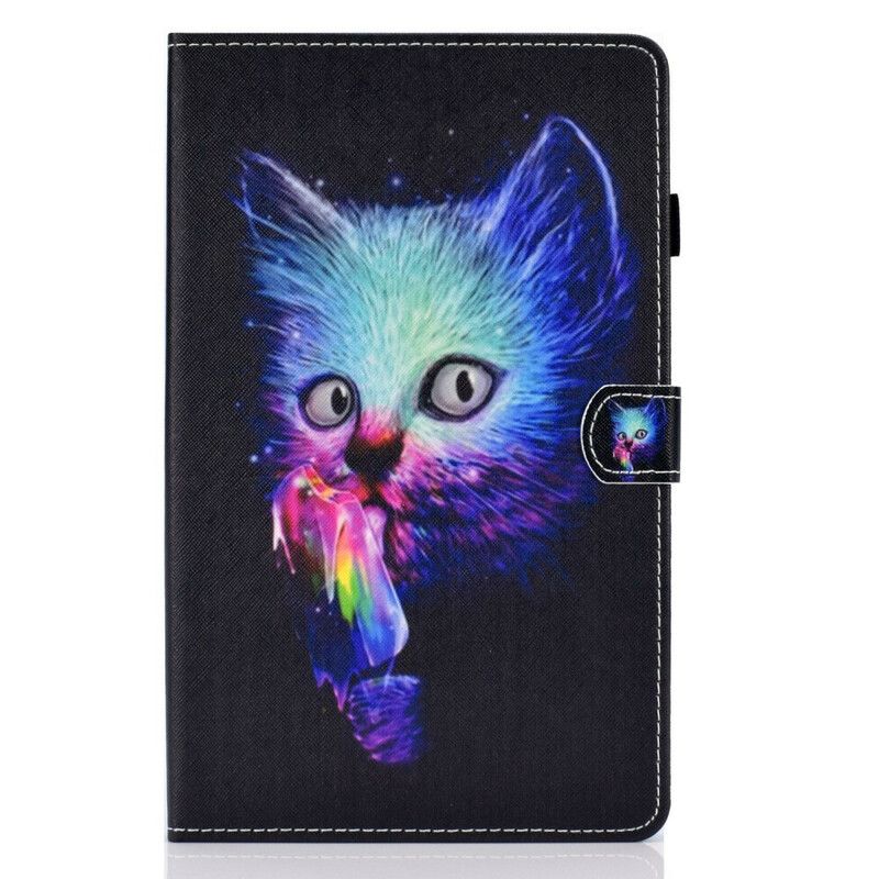 Folio Deksel Til Samsung Galaxy Tab S6 Lite Psycho Cat