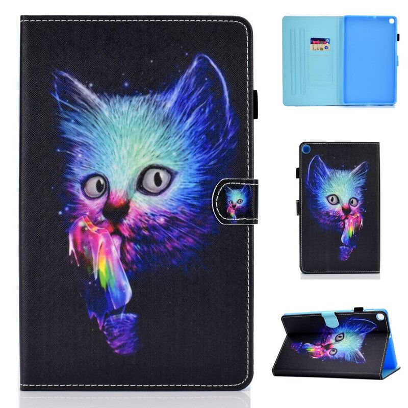 Folio Deksel Til Samsung Galaxy Tab S6 Lite Psycho Cat