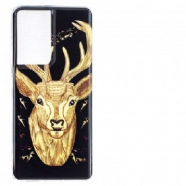 Deksel Til Samsung Galaxy S21 Ultra 5G Fluorescerende Majestic Stag