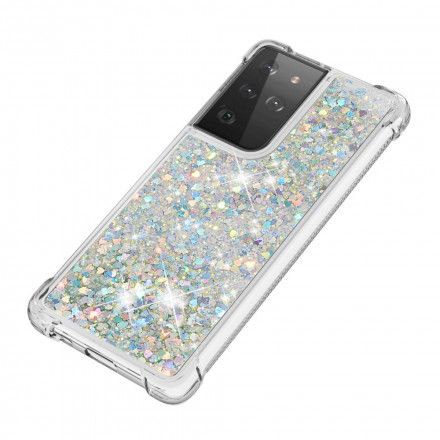 Deksel Til Samsung Galaxy S21 Ultra 5G Ønskeglitter