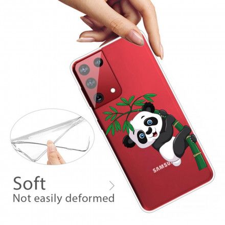 Deksel Til Samsung Galaxy S21 Ultra 5G Panda På Bambus