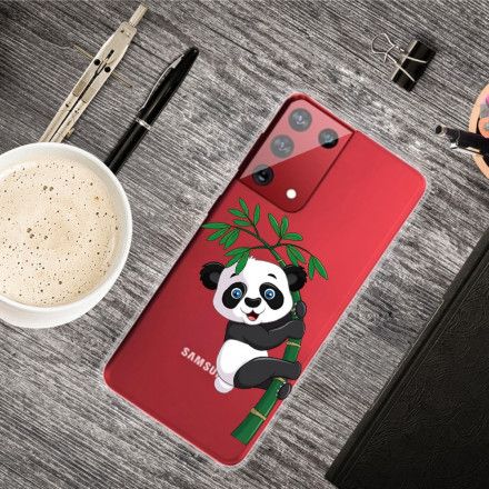 Deksel Til Samsung Galaxy S21 Ultra 5G Panda På Bambus