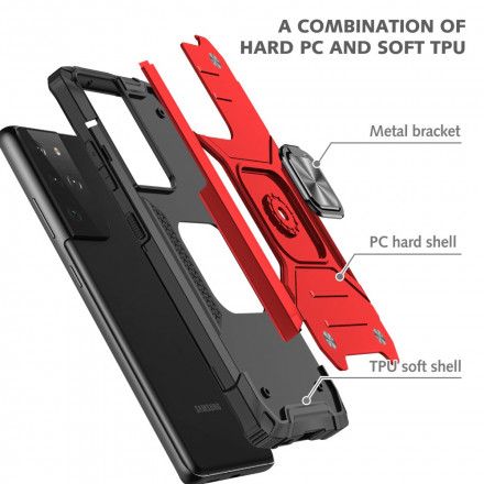 Deksel Til Samsung Galaxy S21 Ultra 5G Sterk Avtakbar Ring
