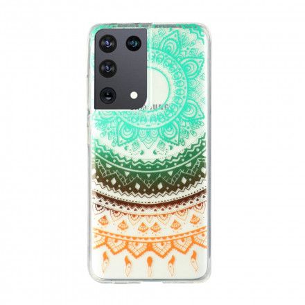 Deksel Til Samsung Galaxy S21 Ultra 5G Transparent Blomstermandala