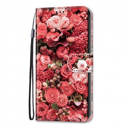 Folio Deksel Til Samsung Galaxy S21 Ultra 5G Blomsterromantikk