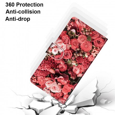 Folio Deksel Til Samsung Galaxy S21 Ultra 5G Blomsterromantikk