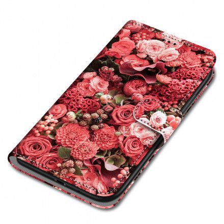 Folio Deksel Til Samsung Galaxy S21 Ultra 5G Blomsterromantikk