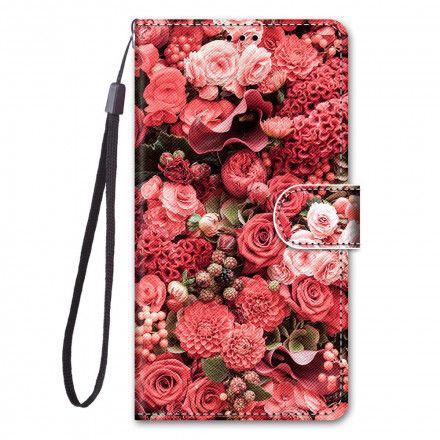 Folio Deksel Til Samsung Galaxy S21 Ultra 5G Blomsterromantikk