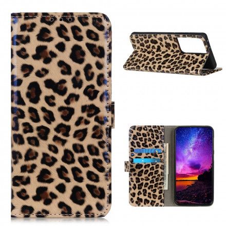 Folio Deksel Til Samsung Galaxy S21 Ultra 5G Enkelt Leopard