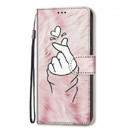 Folio Deksel Til Samsung Galaxy S21 Ultra 5G Fingerhjerte