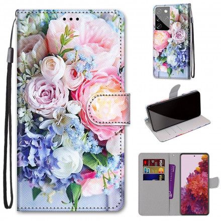 Folio Deksel Til Samsung Galaxy S21 Ultra 5G Floral Wonder