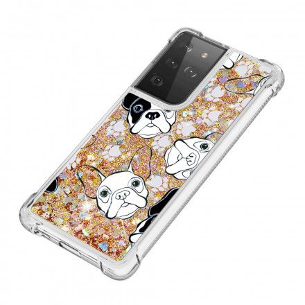 Mobildeksel Til Samsung Galaxy S21 Ultra 5G Mr Glitter Dog