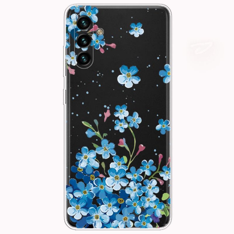 Deksel Til Samsung Galaxy A13 5G Blå Blomster