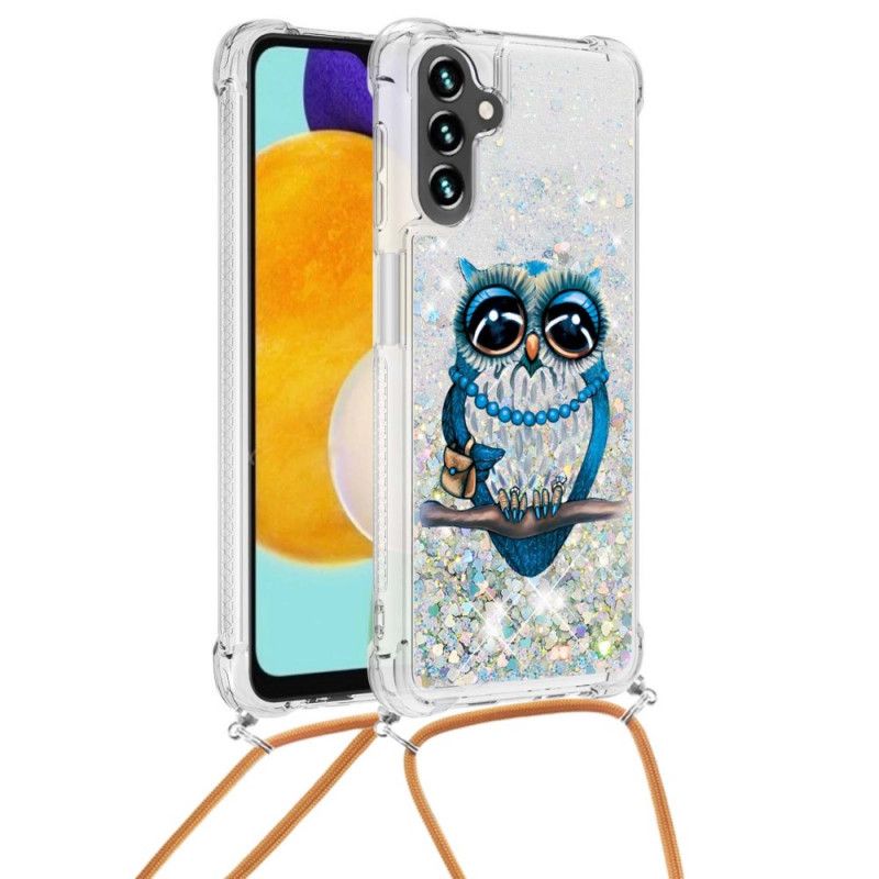 Deksel Til Samsung Galaxy A13 5G Med Snor Til Miss Owl Glittersnor