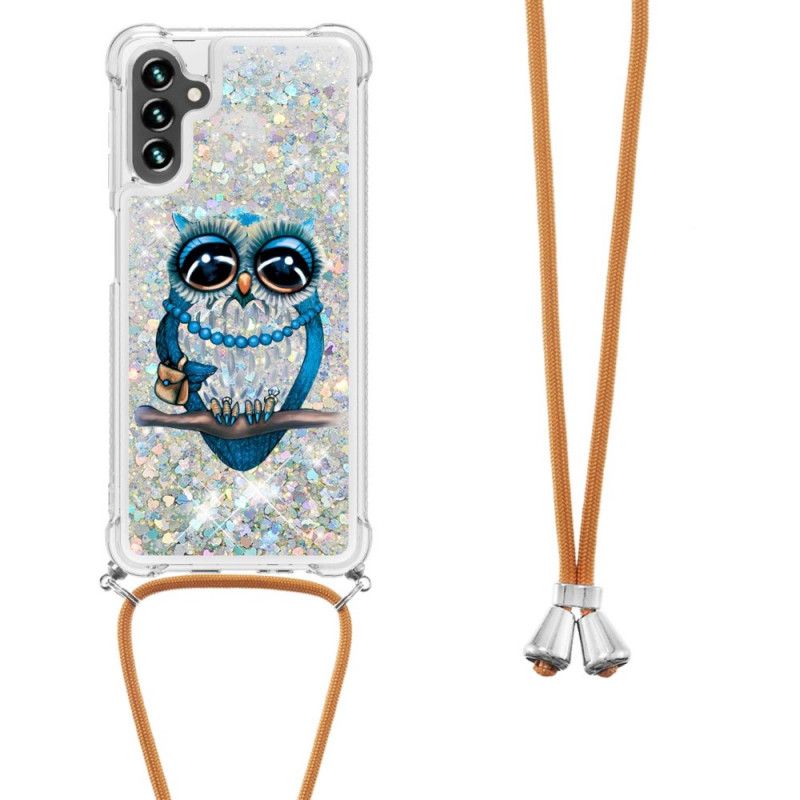 Deksel Til Samsung Galaxy A13 5G Med Snor Til Miss Owl Glittersnor