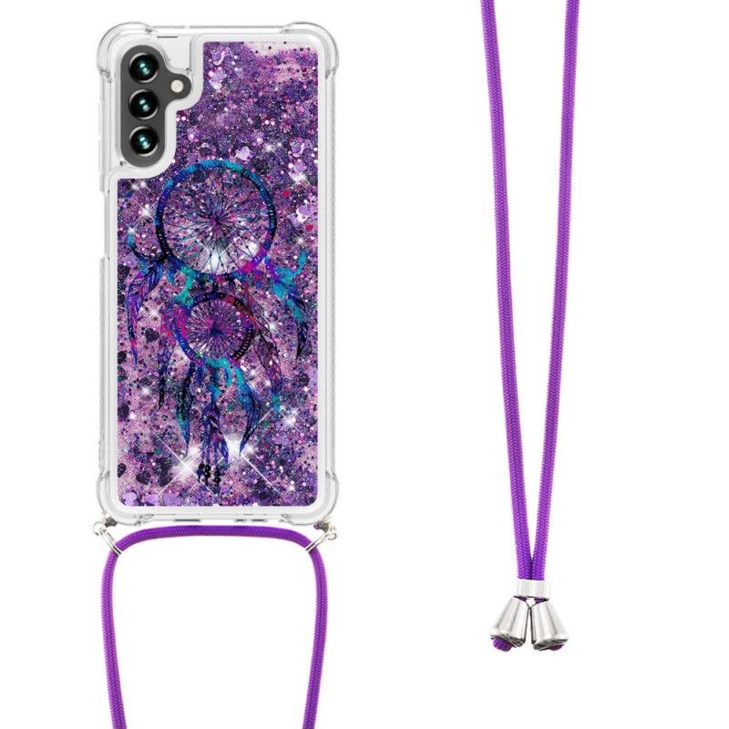 Deksel Til Samsung Galaxy A13 5G Med Snor Med Paljetter Drawstring Dreamcatcher