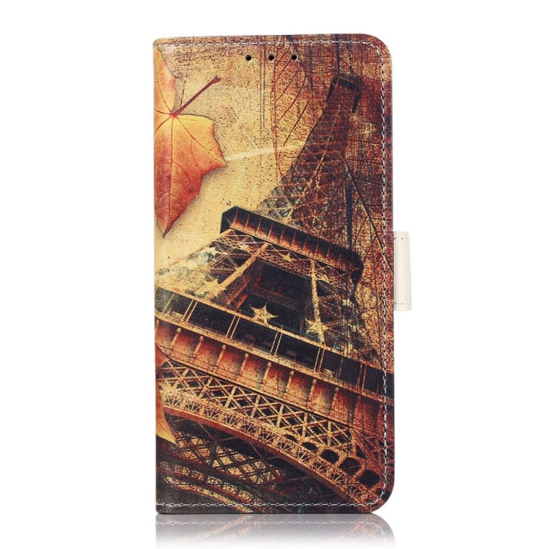 Folio Deksel Til Samsung Galaxy A13 5G Eiffeltårnet Om Høsten