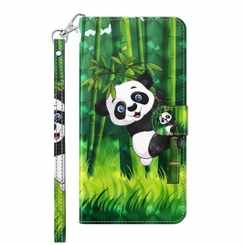 Folio Deksel Til Samsung Galaxy A13 5G Panda Og Bambus