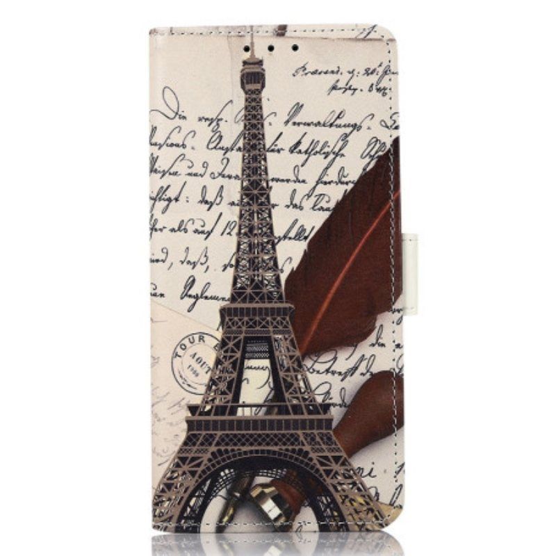 Folio Deksel Til Samsung Galaxy A14 / A14 5G Poetens Eiffeltårn